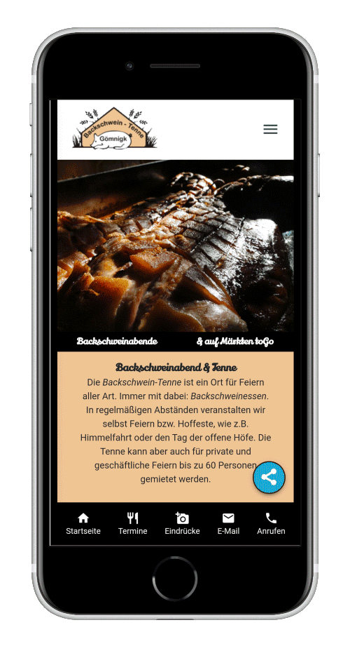 App Backschwein-Tenne